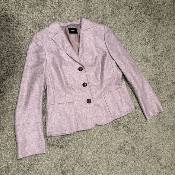 Akris 3 Buttons Cashmere Blazer Jacket In Lavendar Size US 12